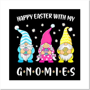 Happy Easter With My Gnomies Girls Kids Women Easter Posters and Art